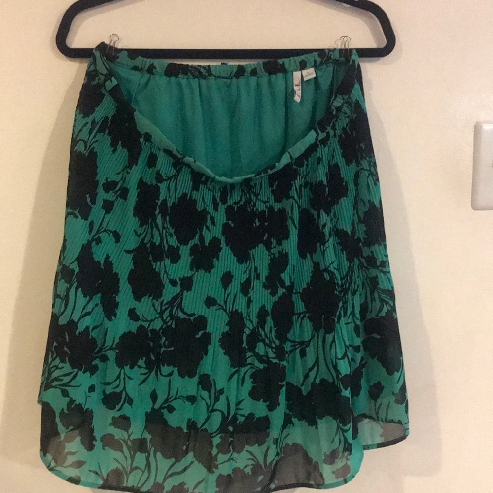 Green and Black Skirt